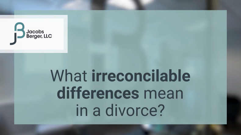 What irreconcilable differences mean in a divorce?